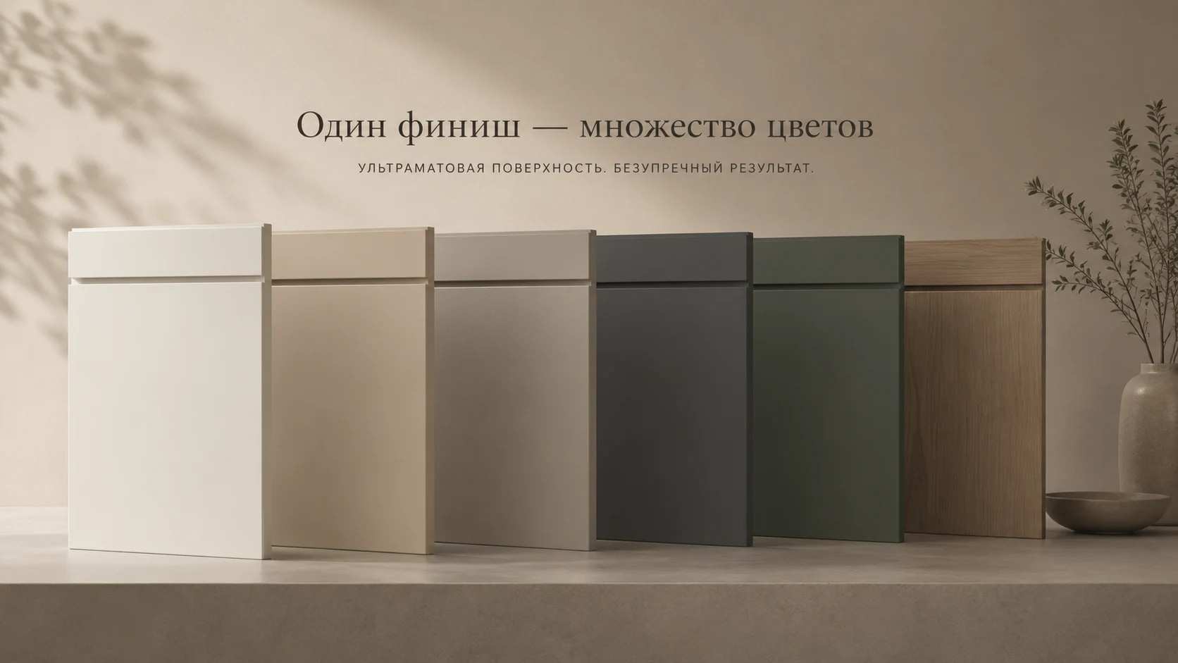Цвет меняется, характер поверхности остается единым.