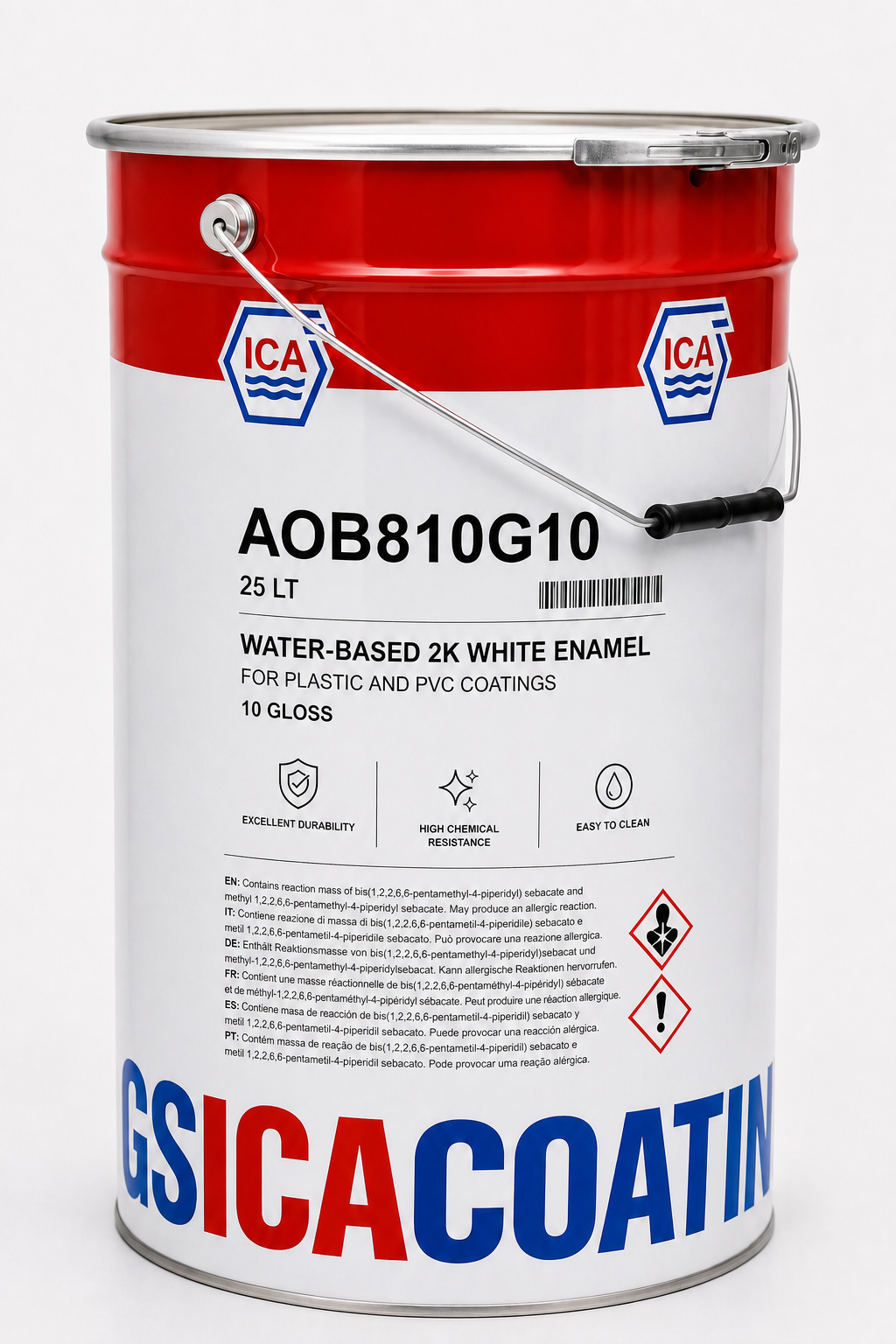 AOB810G10 водная двухкомпонентная белая эмаль Supercare