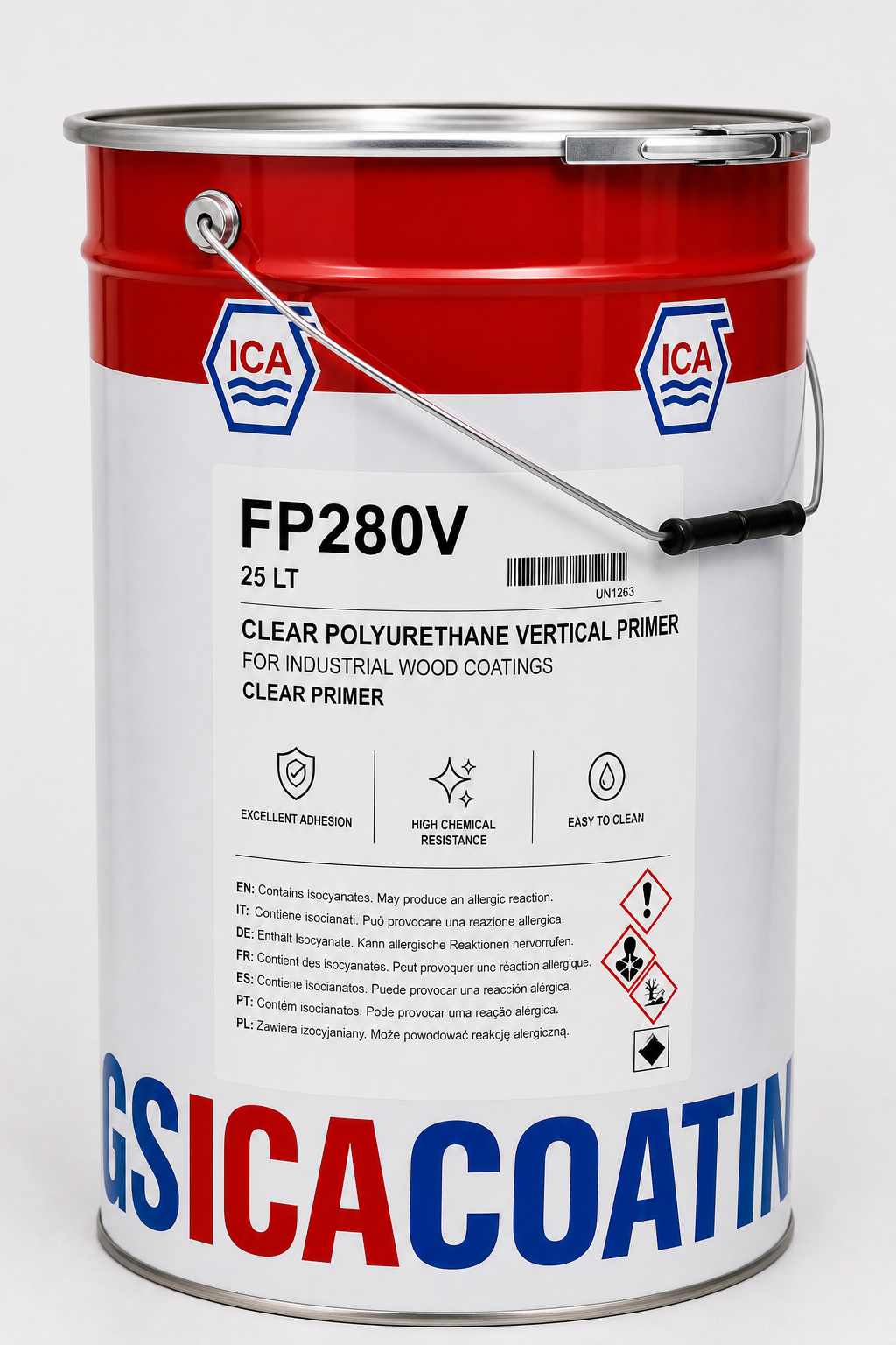 FP280V прозрачный полиуретановый вертикальный грунт
