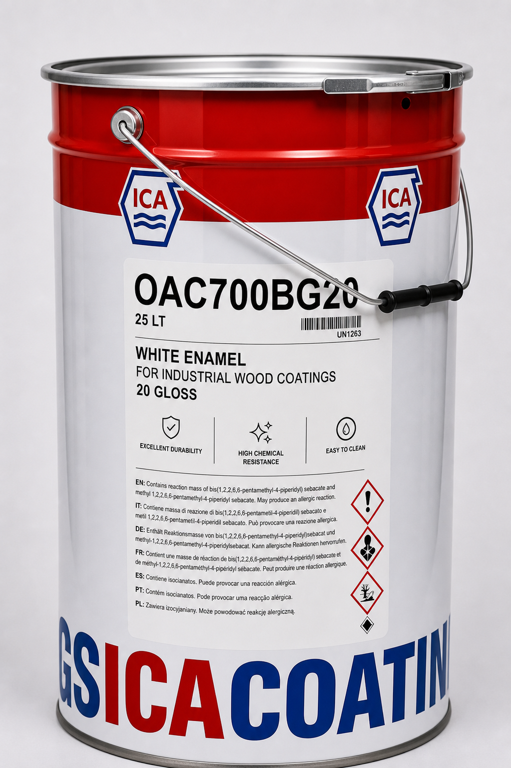 OAC700BG20 акриловая белая эмаль 20 gloss